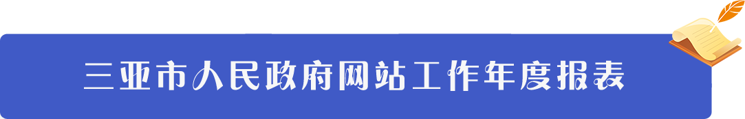 三亞市人民政府網站工作年度報表
